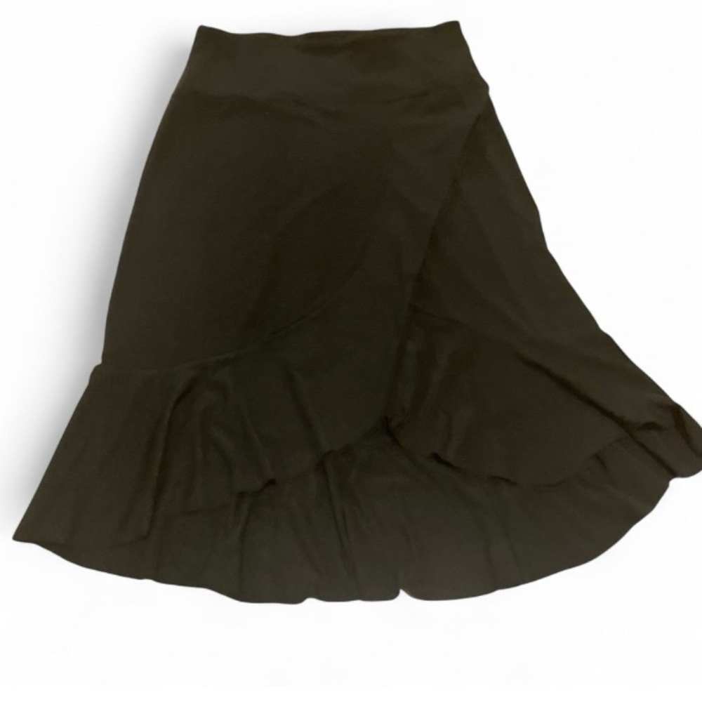 Bandolino Asymmetrical Boho Glam Black Skirt